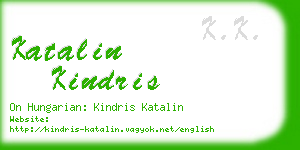 katalin kindris business card